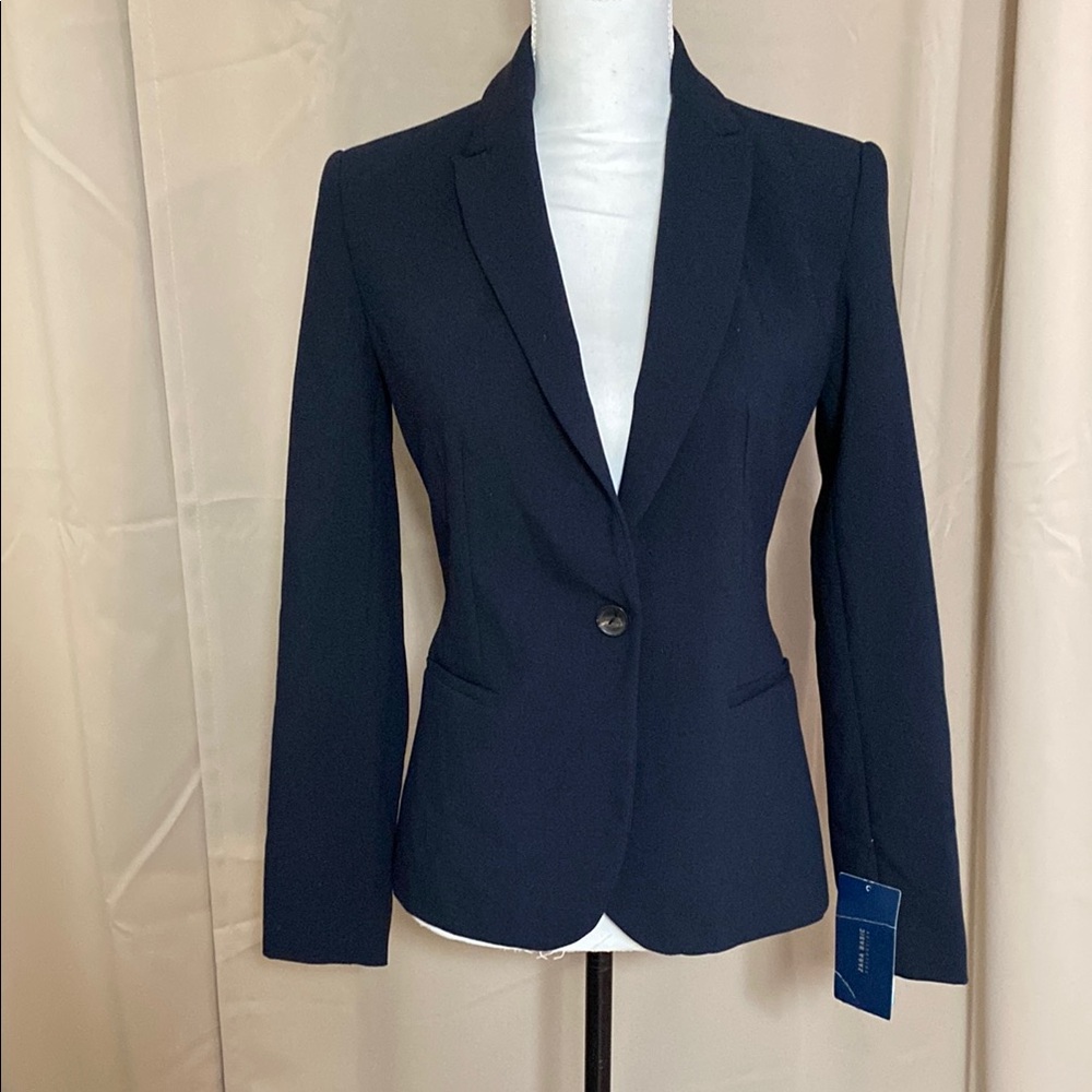 Zara Basics Collection Women's Navy Blazer